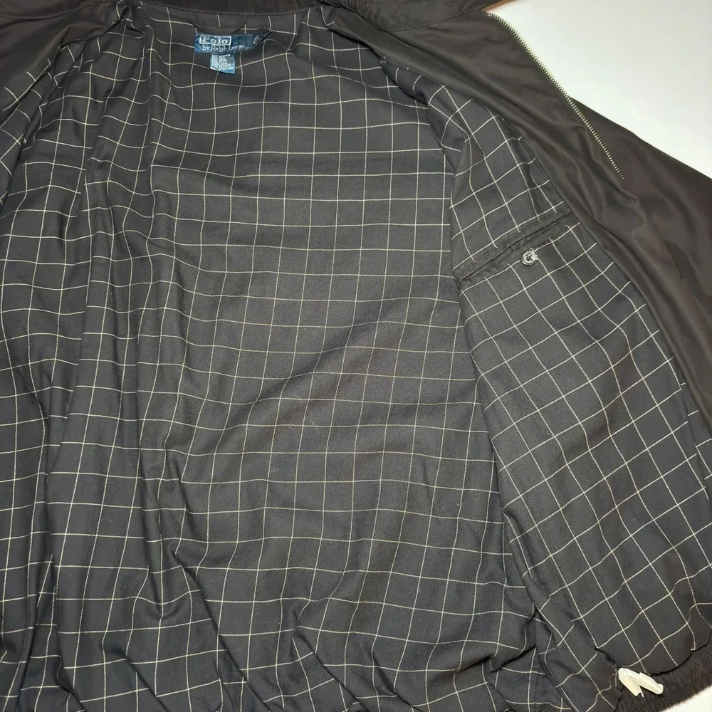 90s Ralph Lauren Harrington Jacket XXL 2 Extra Large Black Plaid Bi Swing Preppy